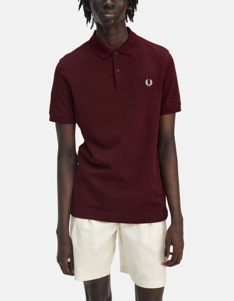 FRED PERRY M6000 POLO SHIRT OXBLOOD ECRU