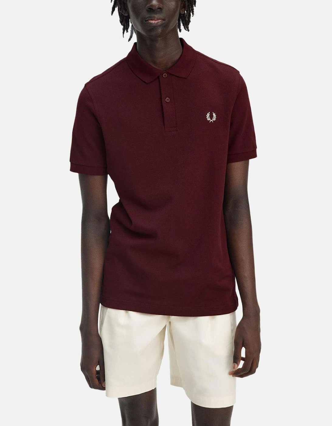 FRED PERRY M6000 POLO SHIRT OXBLOOD ECRU