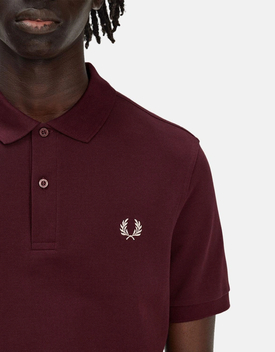 FRED PERRY M6000 POLO SHIRT OXBLOOD ECRU