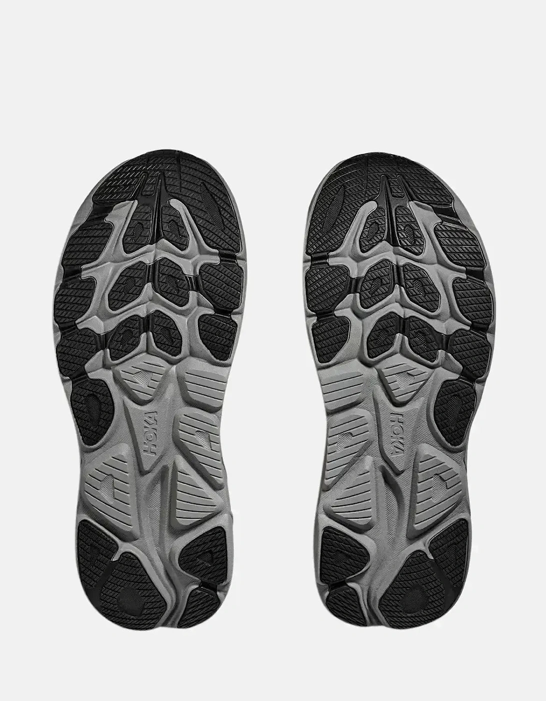 HOKA MENS CLIFTON 10 TRAINERS BLACK GALACTIC GREY