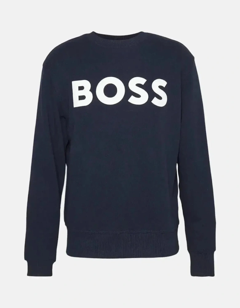 BOSS MENS WEBASIC LOGO SWEATSHIRT DARK BLUE