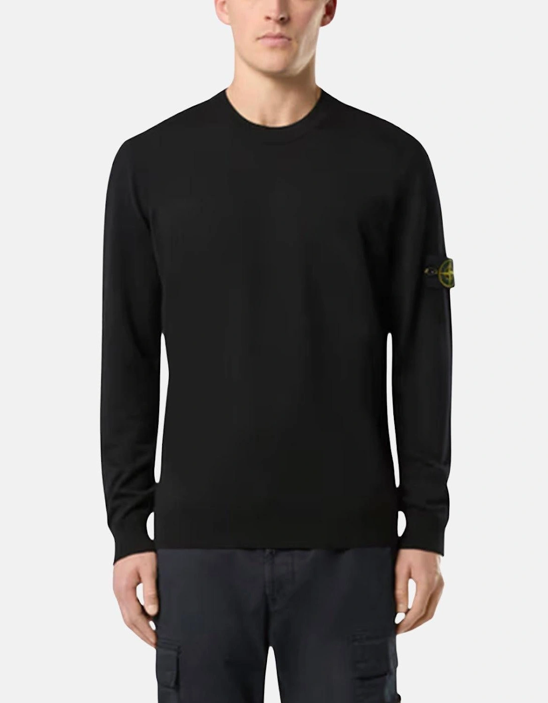 STONE ISLAND 510C4 LIGHT PURE RWS WOOL KNIT BLACK