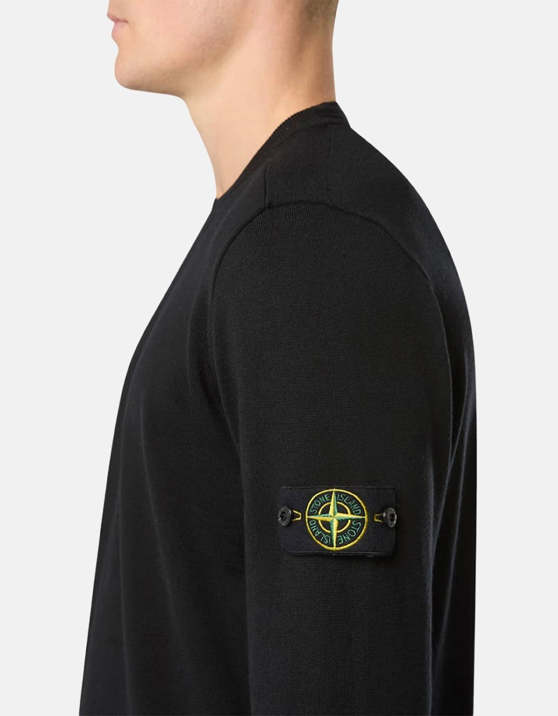 STONE ISLAND 510C4 LIGHT PURE RWS WOOL KNIT BLACK