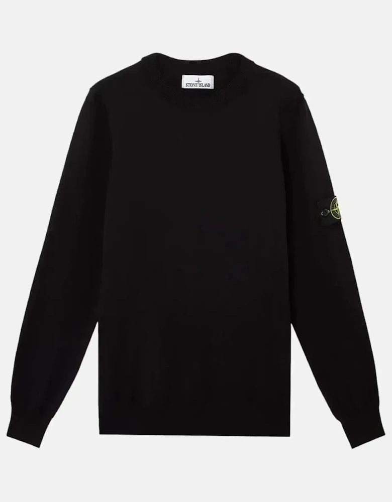 STONE ISLAND 5100053 SOFT ORGANIC COTTON CREWNECK KNIT BLACK