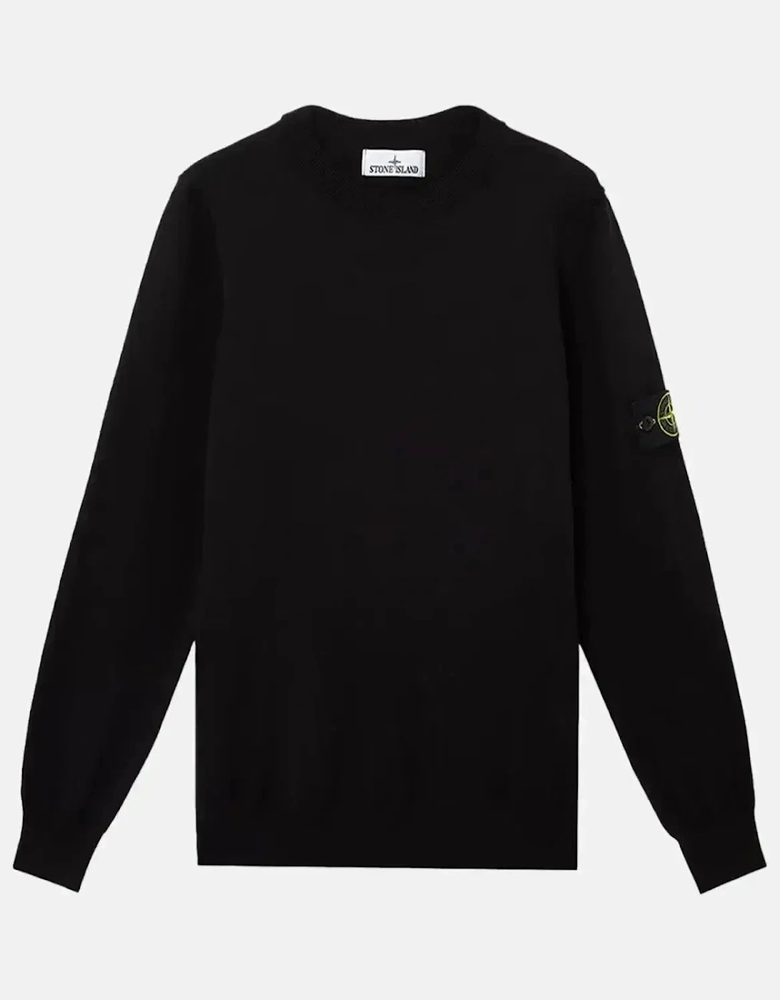 STONE ISLAND 5100053 SOFT ORGANIC COTTON CREWNECK KNIT BLACK