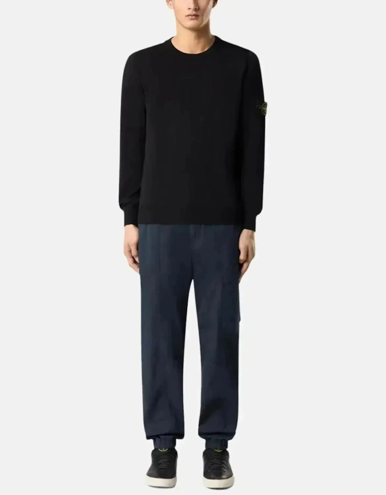 STONE ISLAND 5100053 SOFT ORGANIC COTTON CREWNECK KNIT BLACK