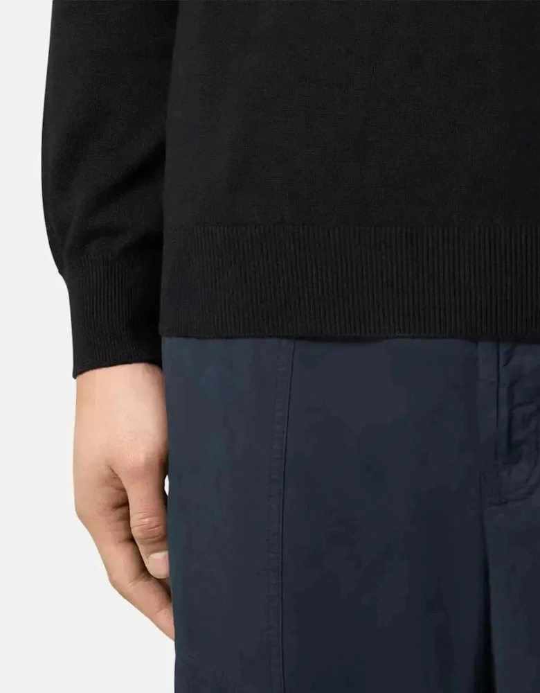 STONE ISLAND 5100053 SOFT ORGANIC COTTON CREWNECK KNIT BLACK