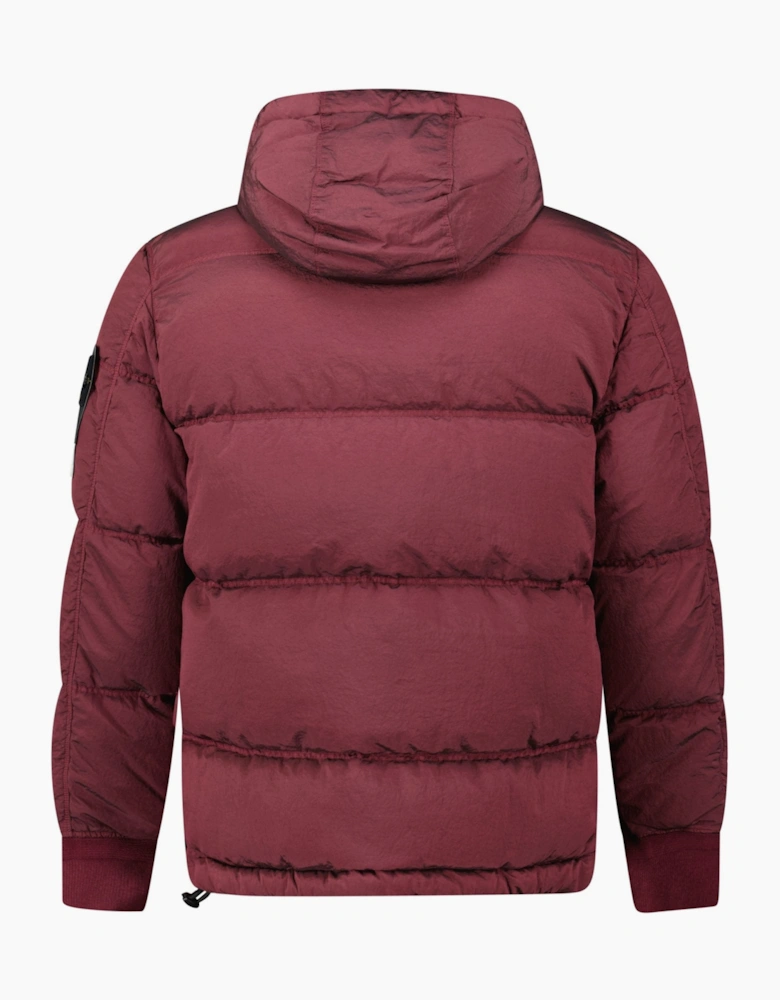 Stone Island Hooded ECONYL®  Down Parka in Burgundy