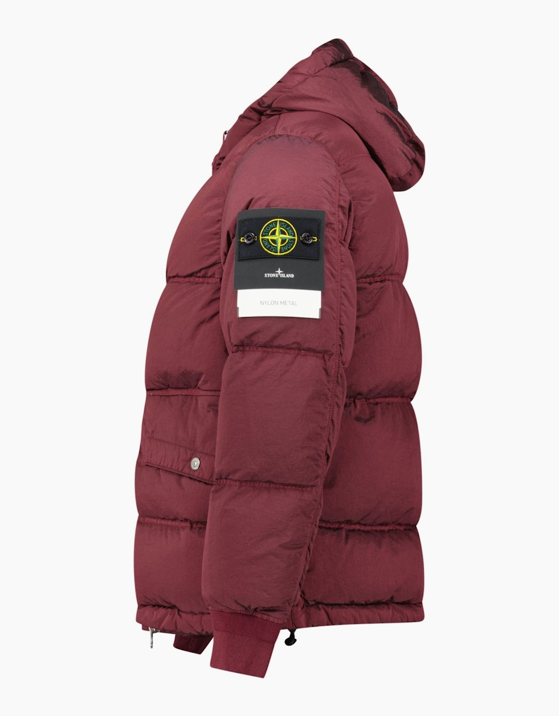 Stone Island Hooded ECONYL®  Down Parka in Burgundy