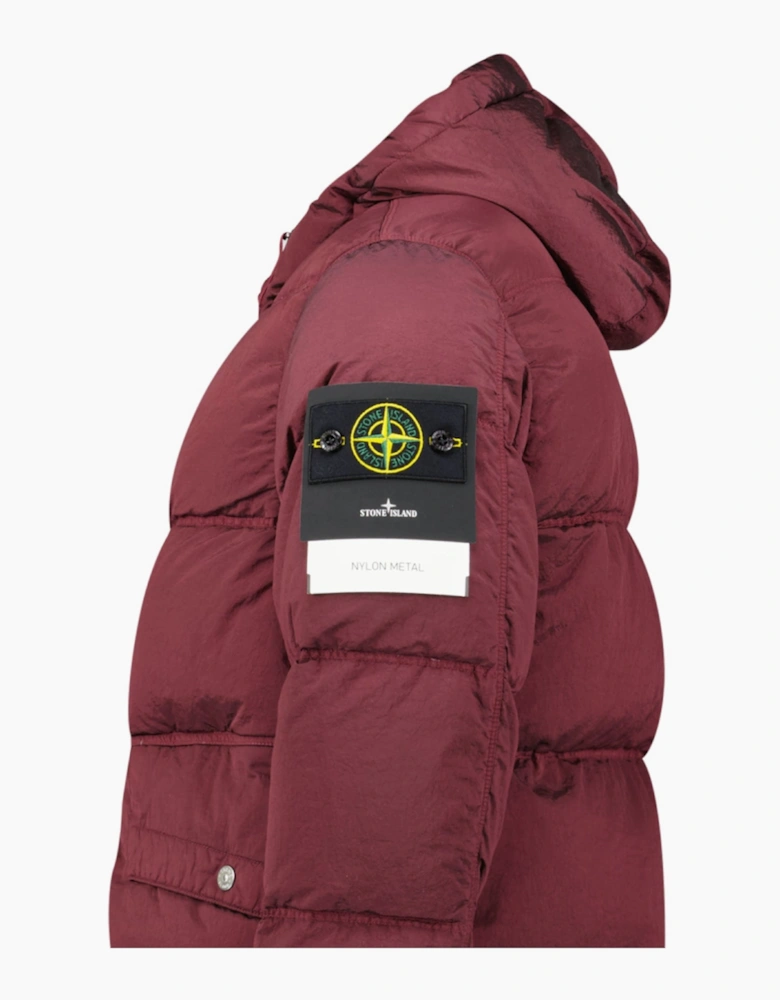 Stone Island Hooded ECONYL®  Down Parka in Burgundy