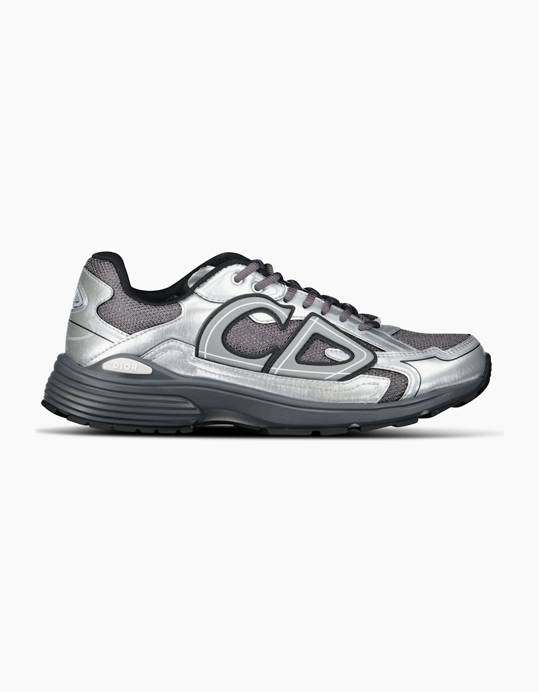 Dior B30 Countdown Sneakers in Deep Grey/Silvertone Metallic