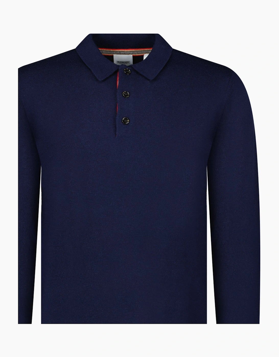 Burberry 'Pace' Signature Stripe Wool Polo Navy