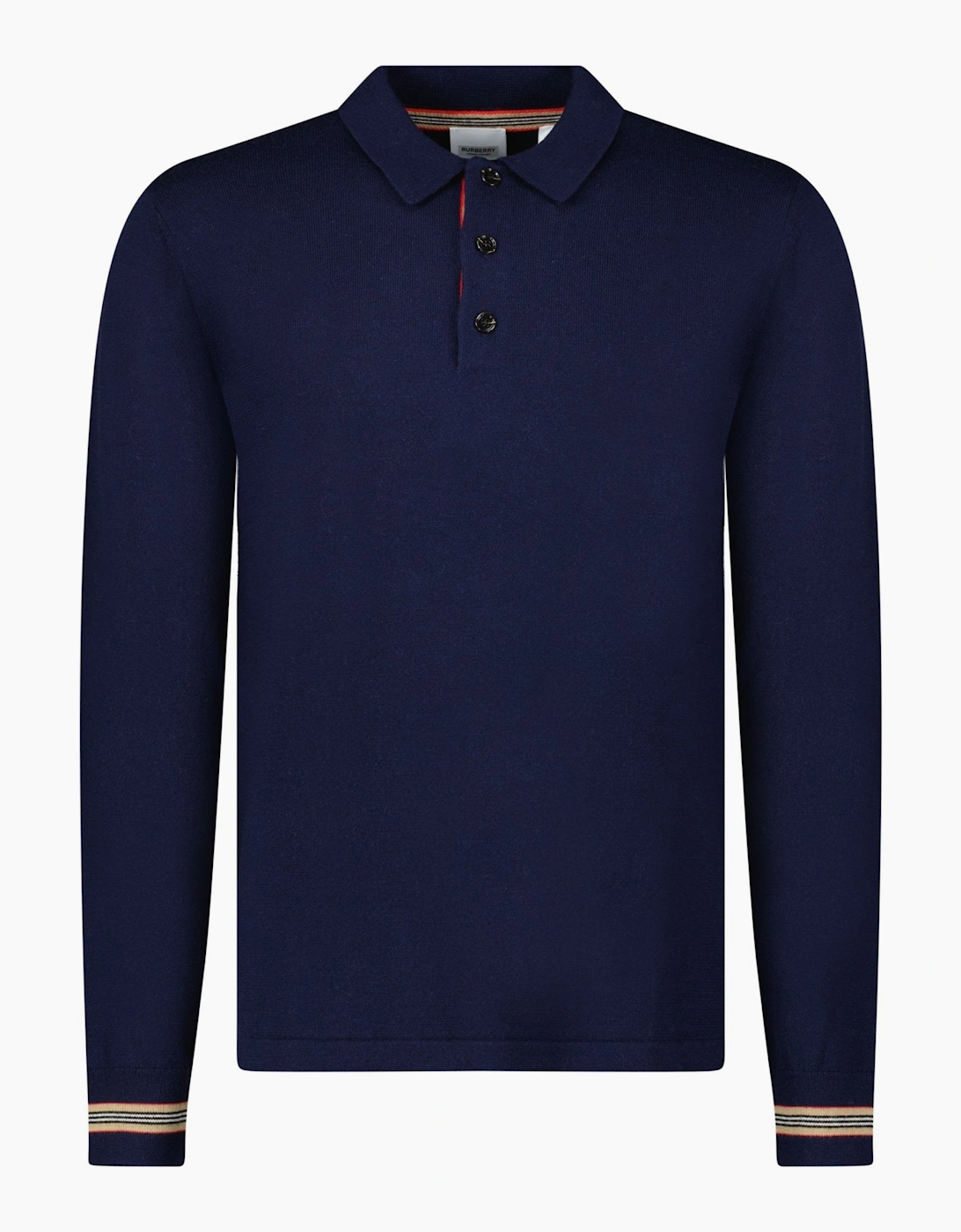 Burberry 'Pace' Signature Stripe Wool Polo Navy