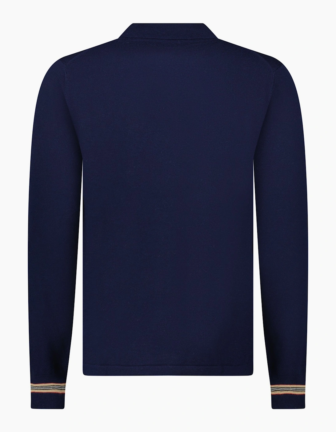 Burberry 'Pace' Signature Stripe Wool Polo Navy