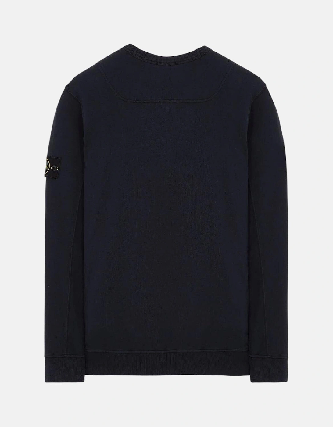 STONE ISLAND COTTON FLEECE SWEATSHIRT NAVY BLUE