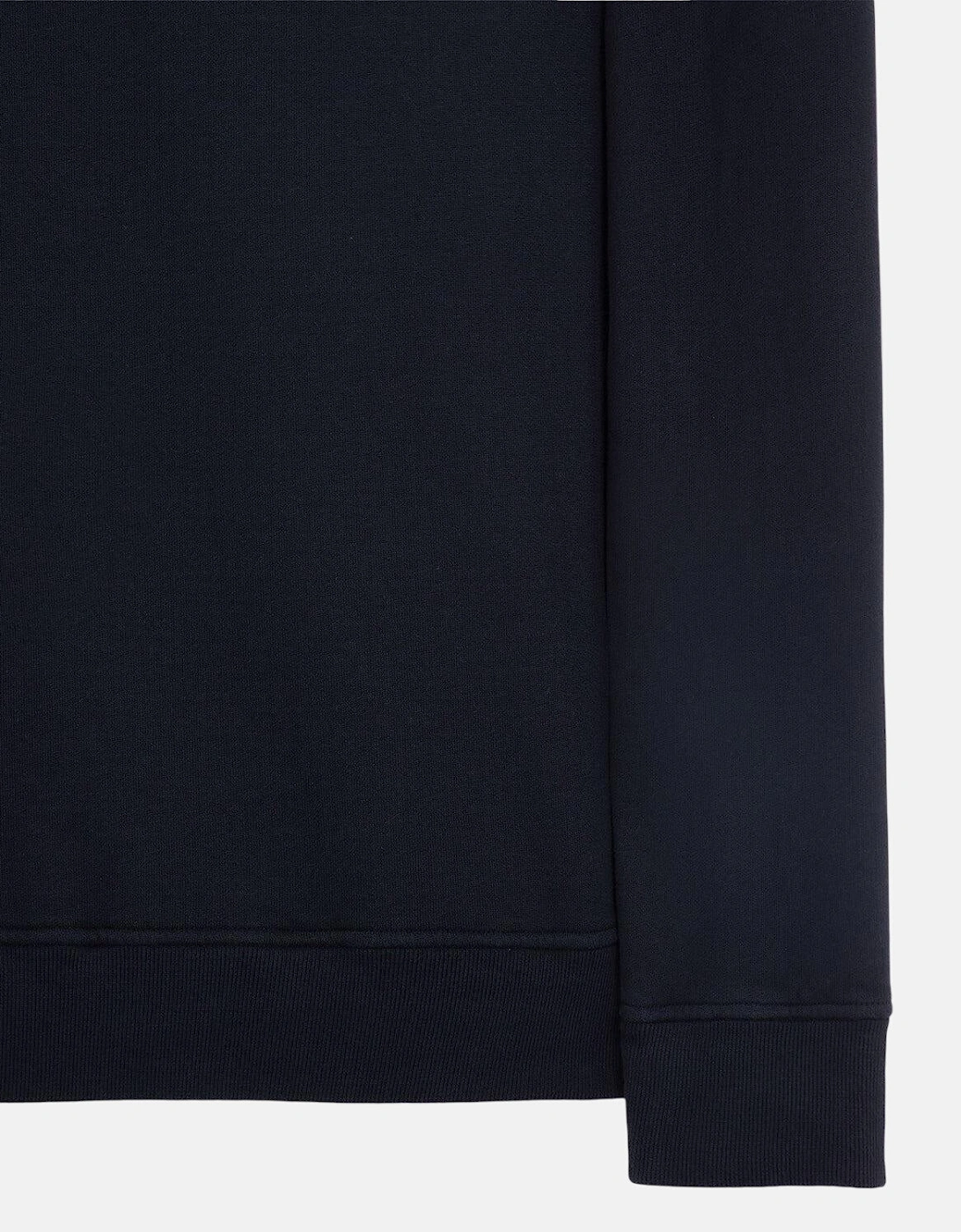 STONE ISLAND COTTON FLEECE SWEATSHIRT NAVY BLUE
