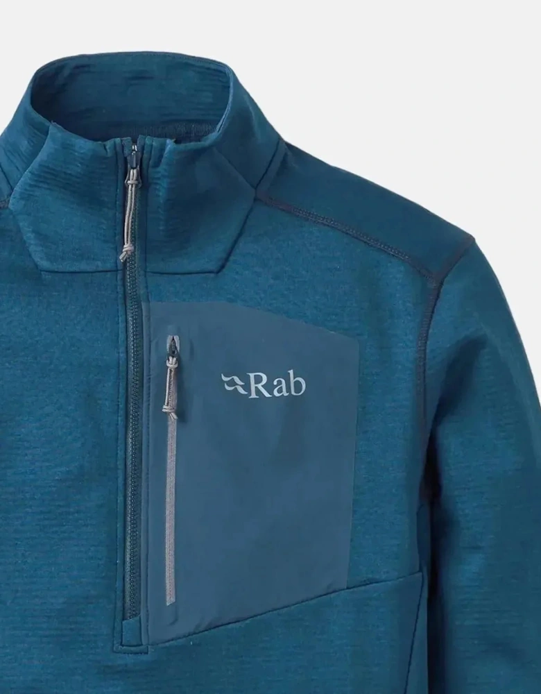 RAB ASCENDOR PULL-ON 1/4 ZIP FLEECE TEMPEST BLUE
