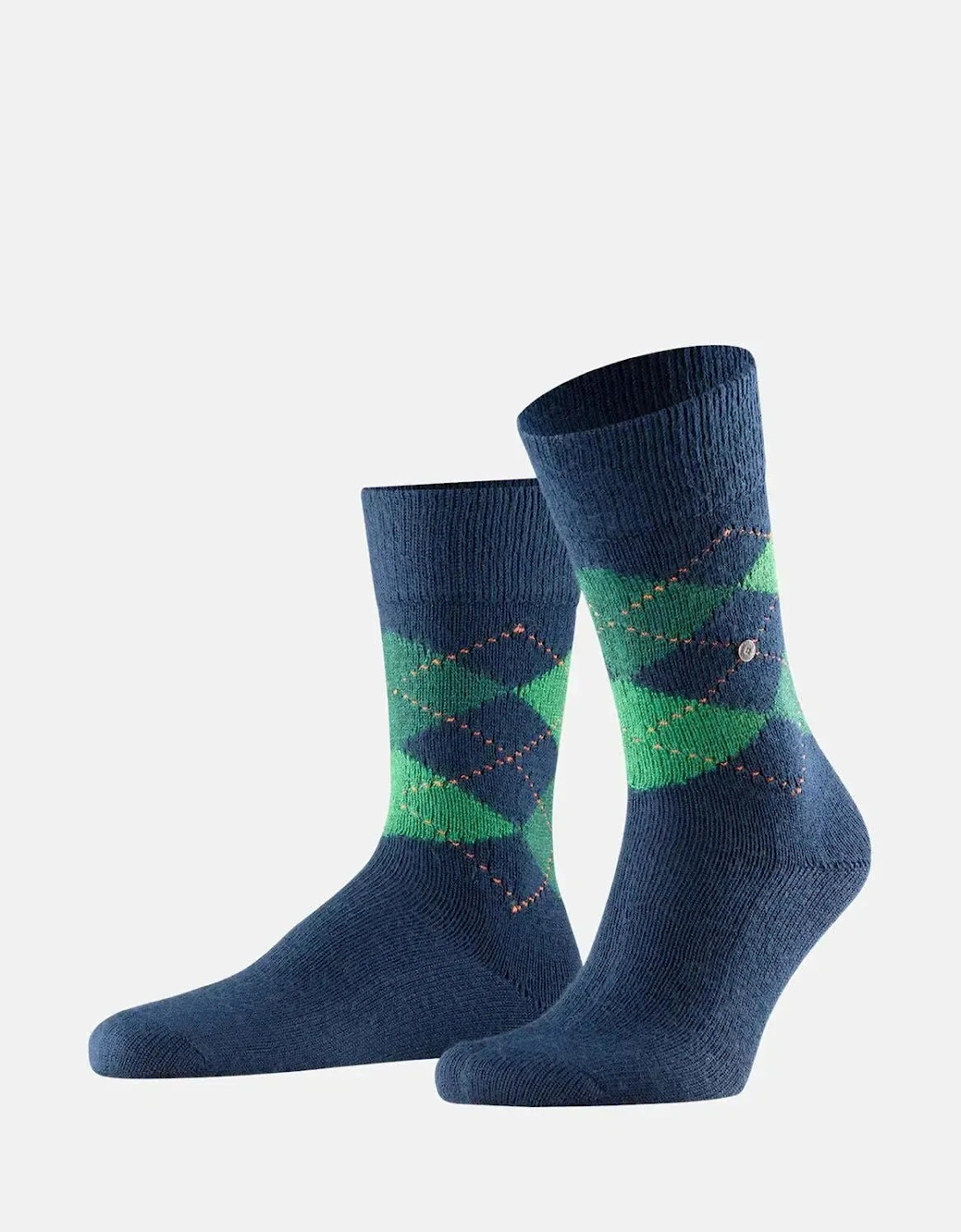 BURLINGTON MENS PRESTON SOCKS NAVY, 6 of 5