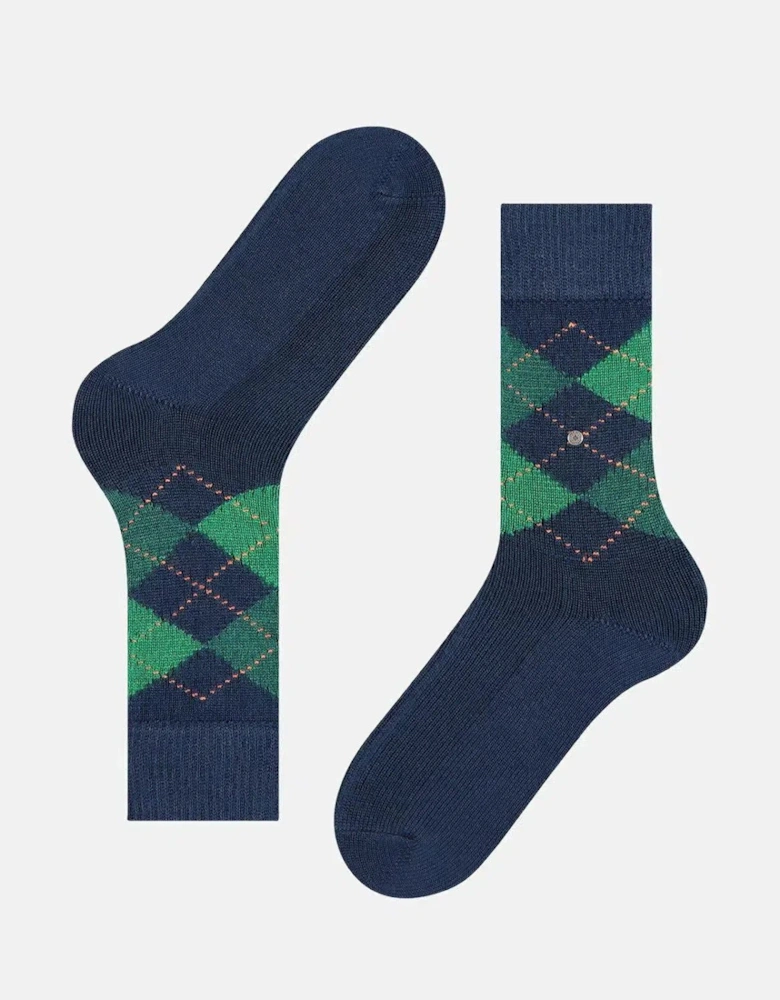 BURLINGTON MENS PRESTON SOCKS NAVY