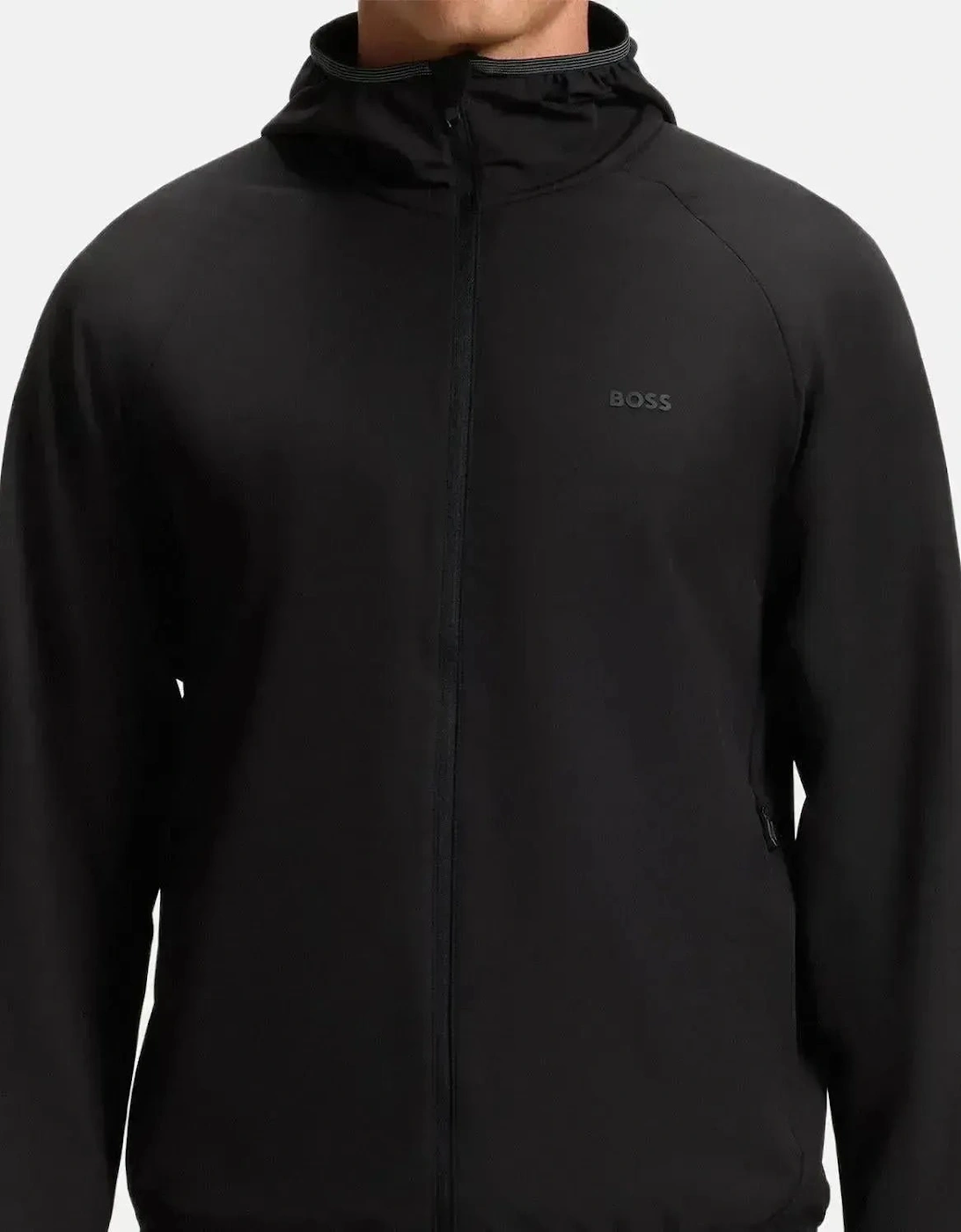 BOSS MENS COMMUTER WATER REPELLENT STRETCH JACKET BLACK