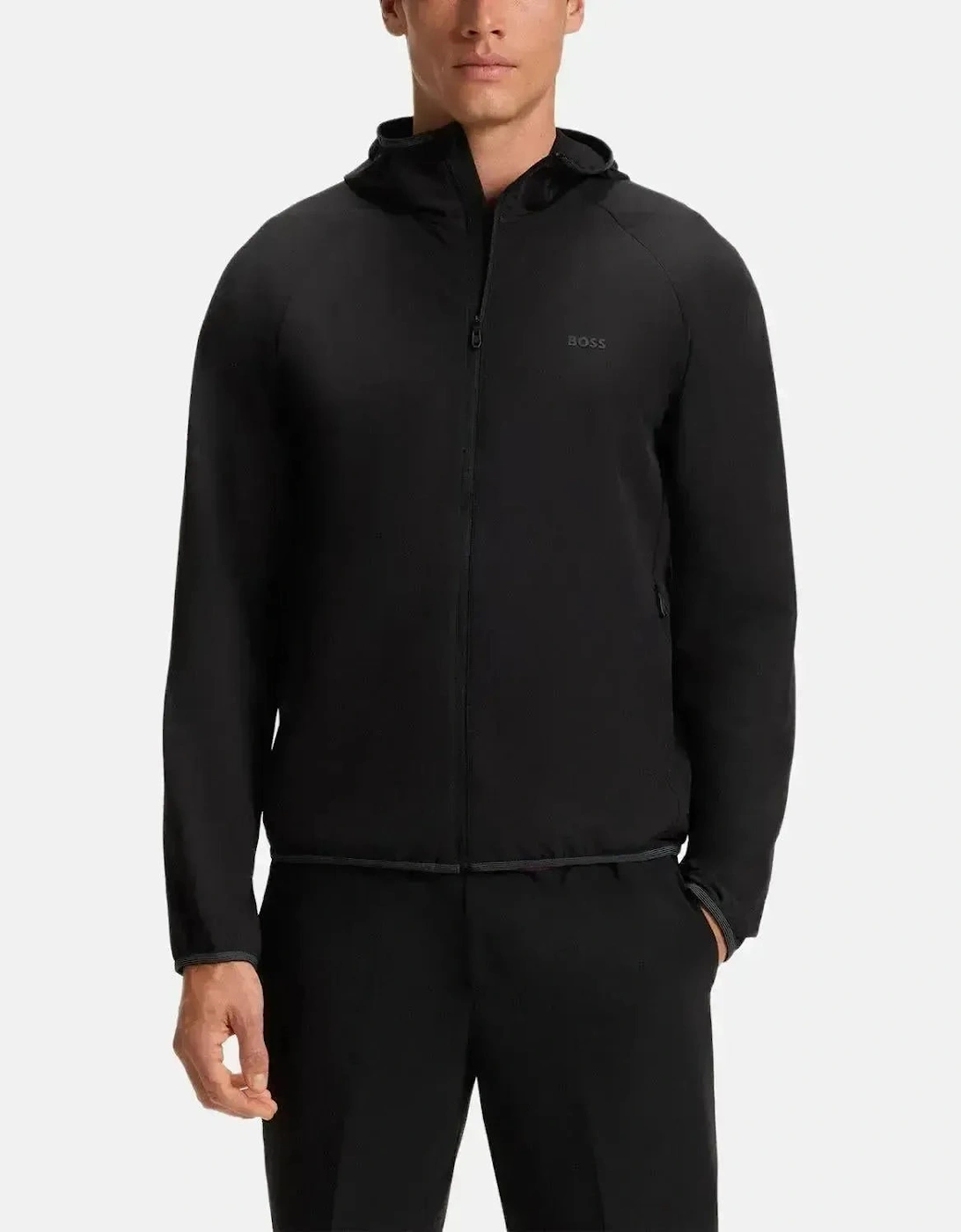 BOSS MENS COMMUTER WATER REPELLENT STRETCH JACKET BLACK