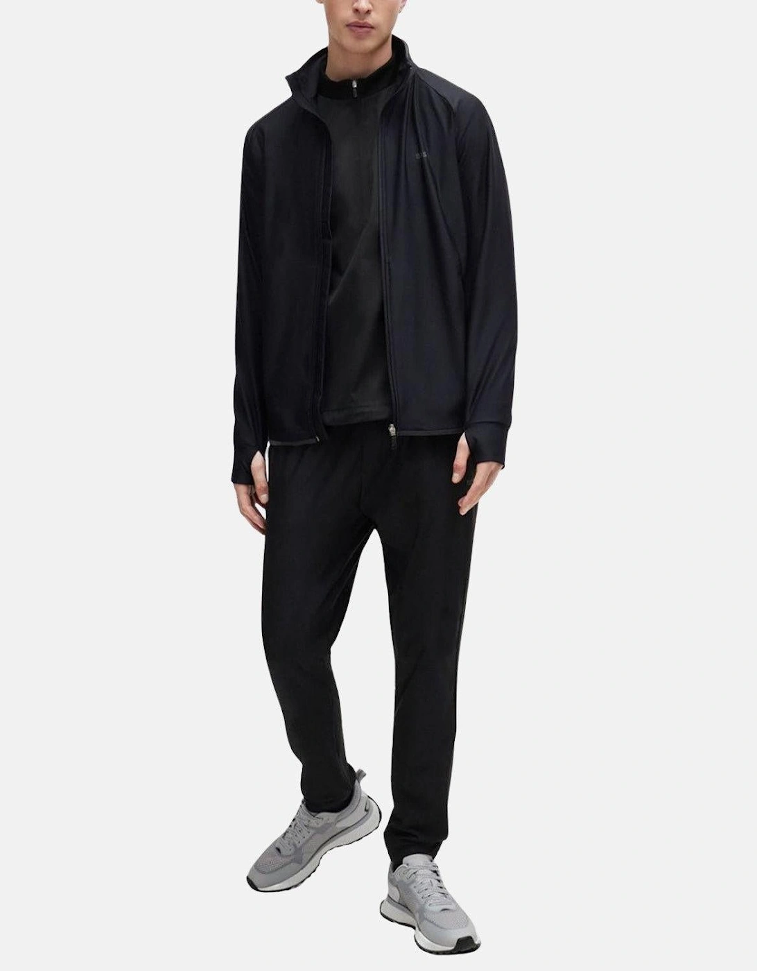 BOSS QUICK DRY TRACKSUIT BOTTOMS BLACK