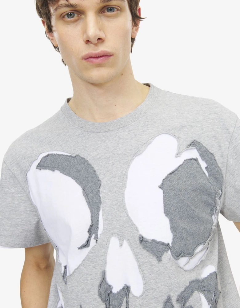 Patchwork Skull T-Shirt Grey