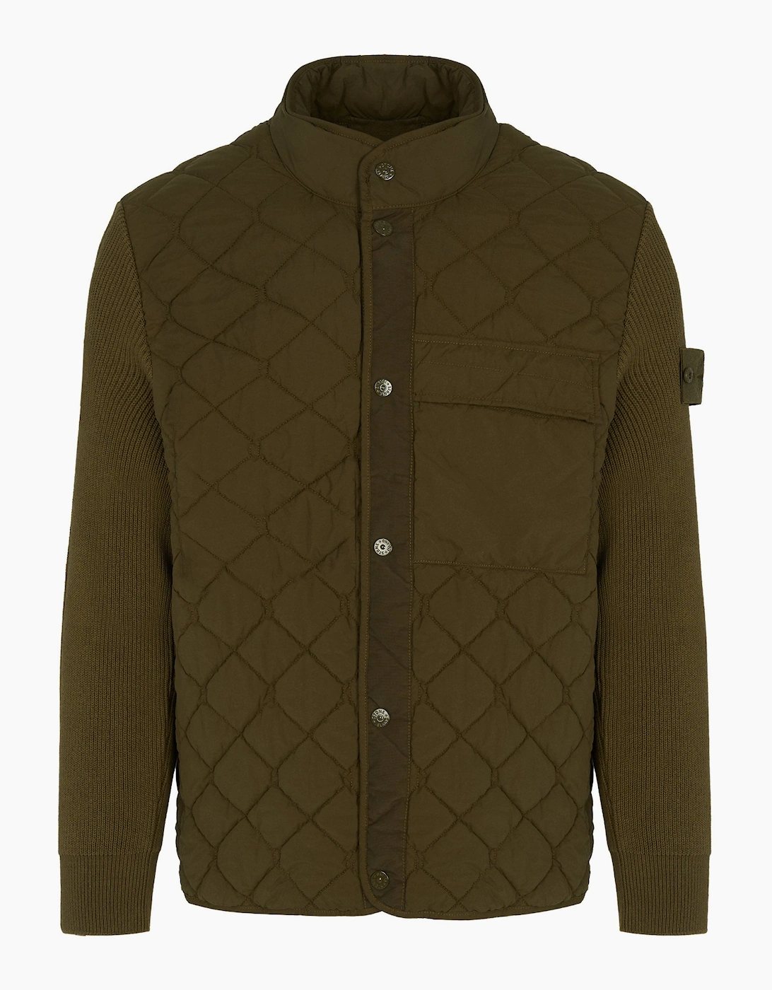 Stone Island Men's Green Quilted 4100016 Jacket - Size: 42/Regular