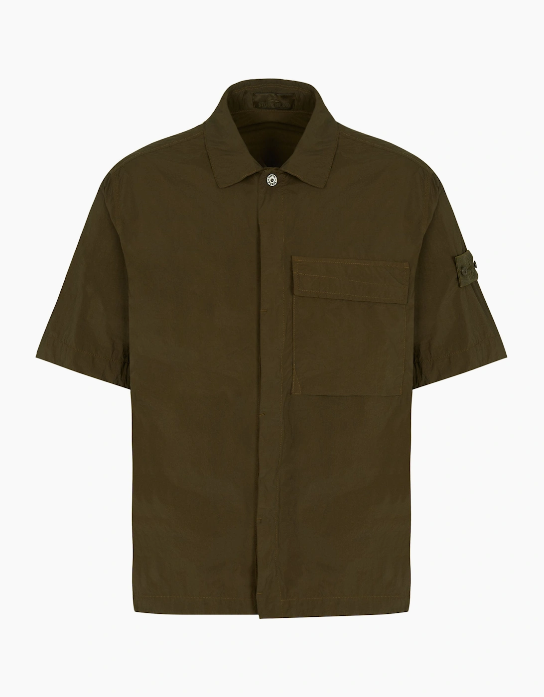 Stone Island Men's Green Ghost 1200019 Ss Shirt - Size: 38/Regular