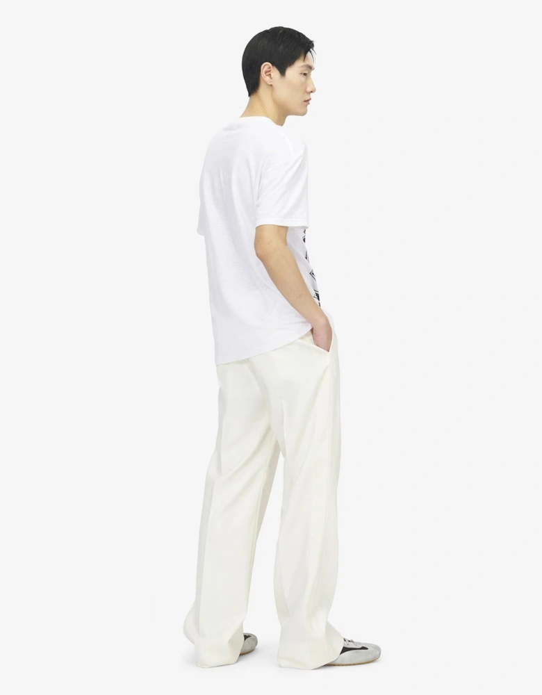 Slashed Logo T-Shirt White