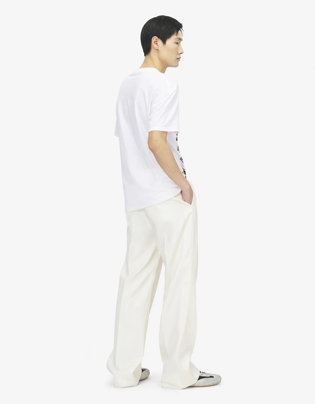 Slashed Logo T-Shirt White