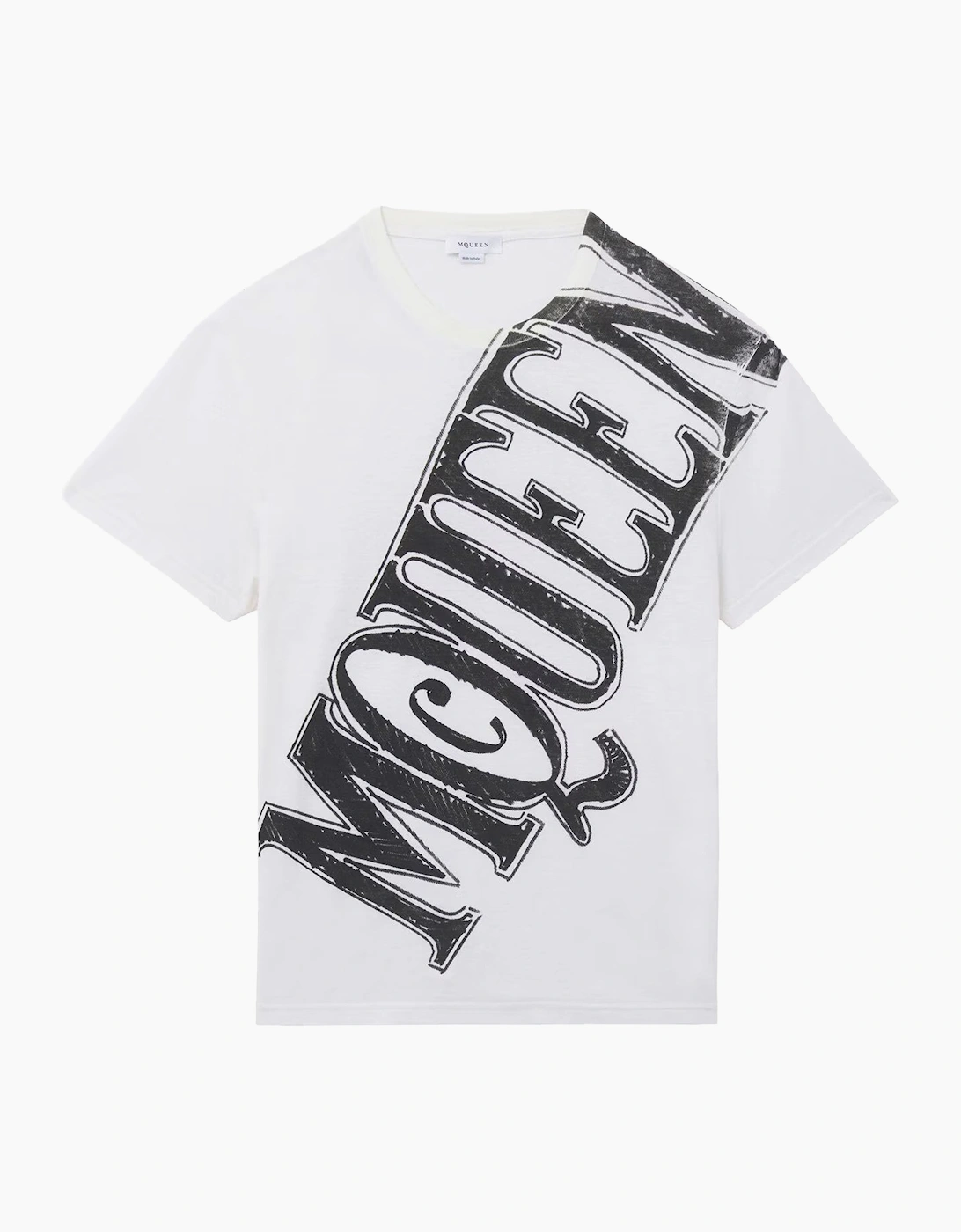 Slashed Logo T-Shirt White