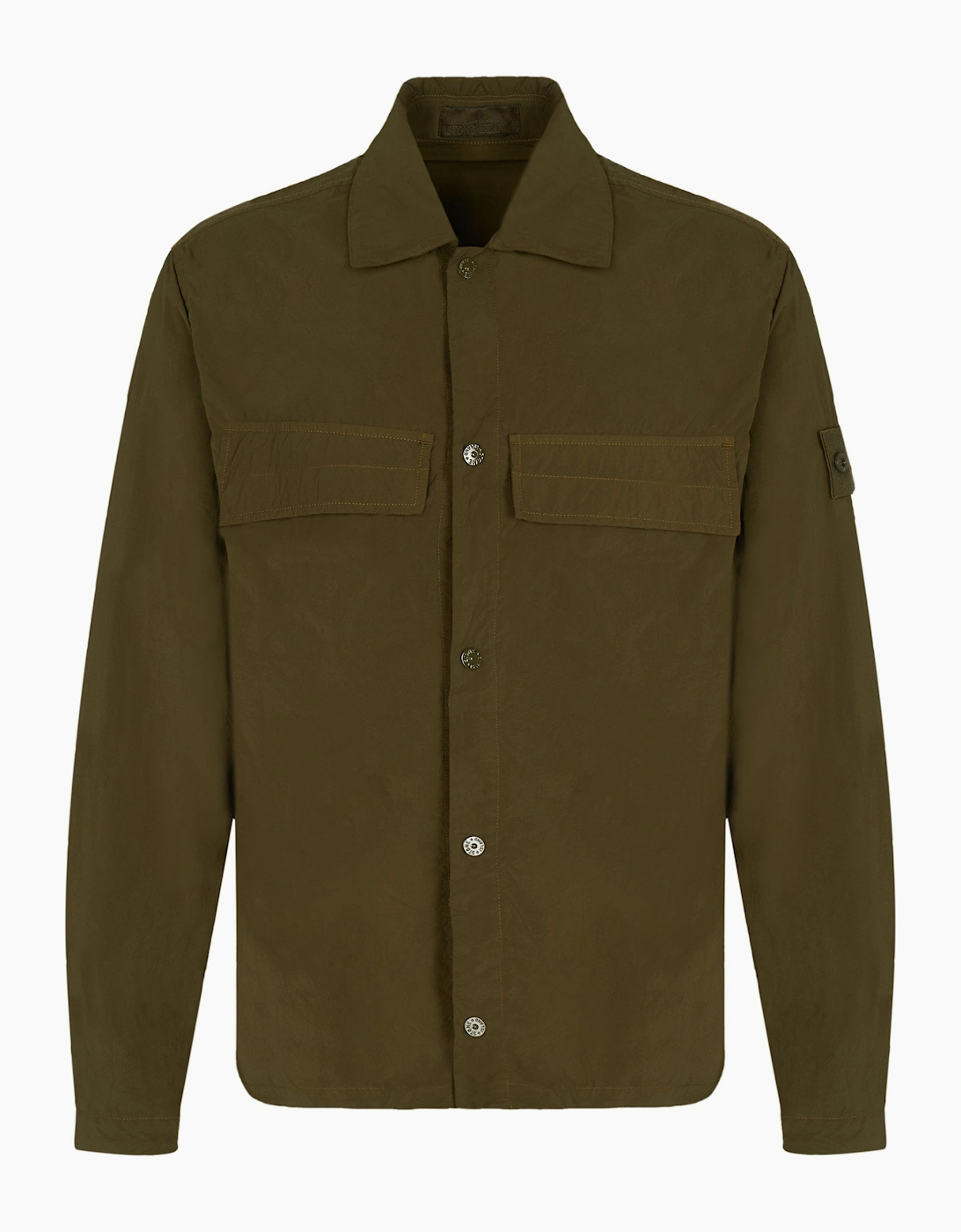 Stone Island Men's Green Ghost 1200044 Overshirt - Size: 40/Regular
