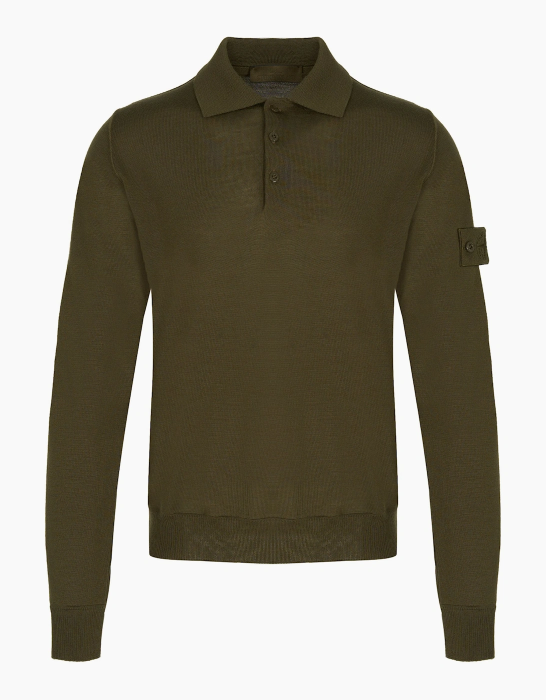 Stone Island Men's Green Ghost 5100076 Knitted Polo - Size: Xx