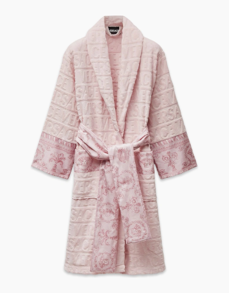 Versace Cotton Bathrobe Tonal Pink