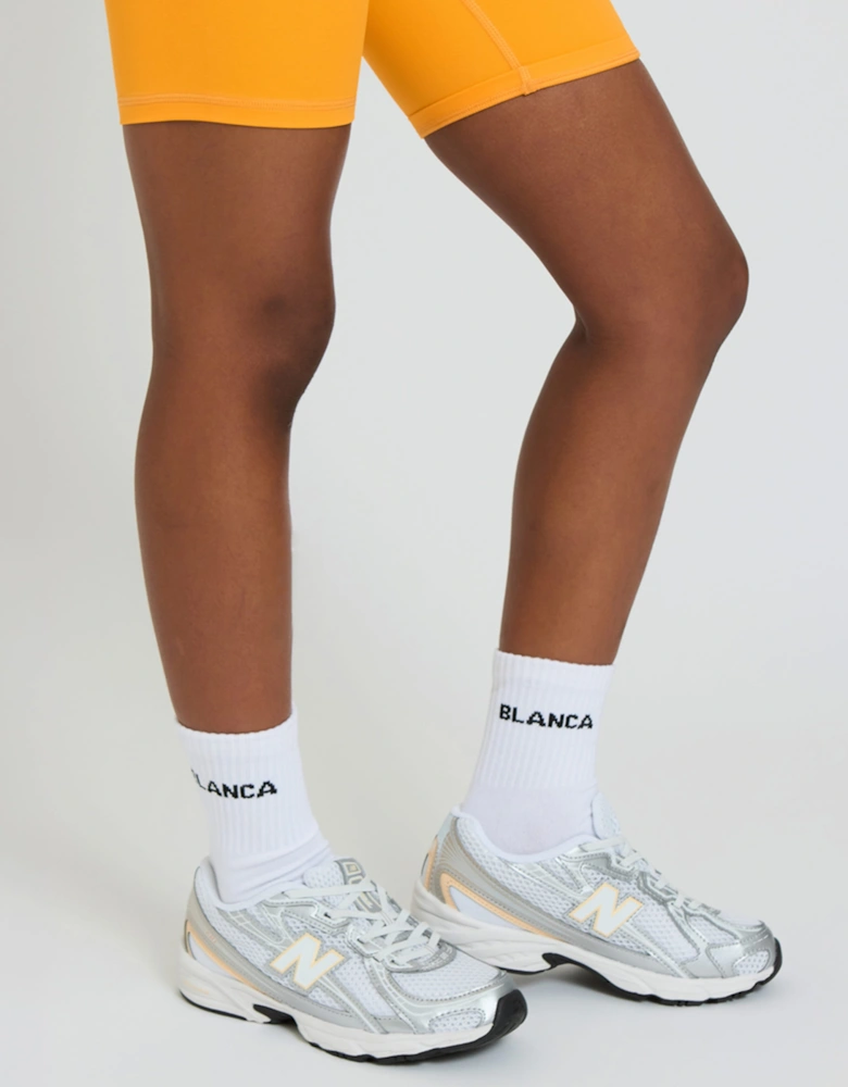 Blanca Sport Kids Logo Socks in White