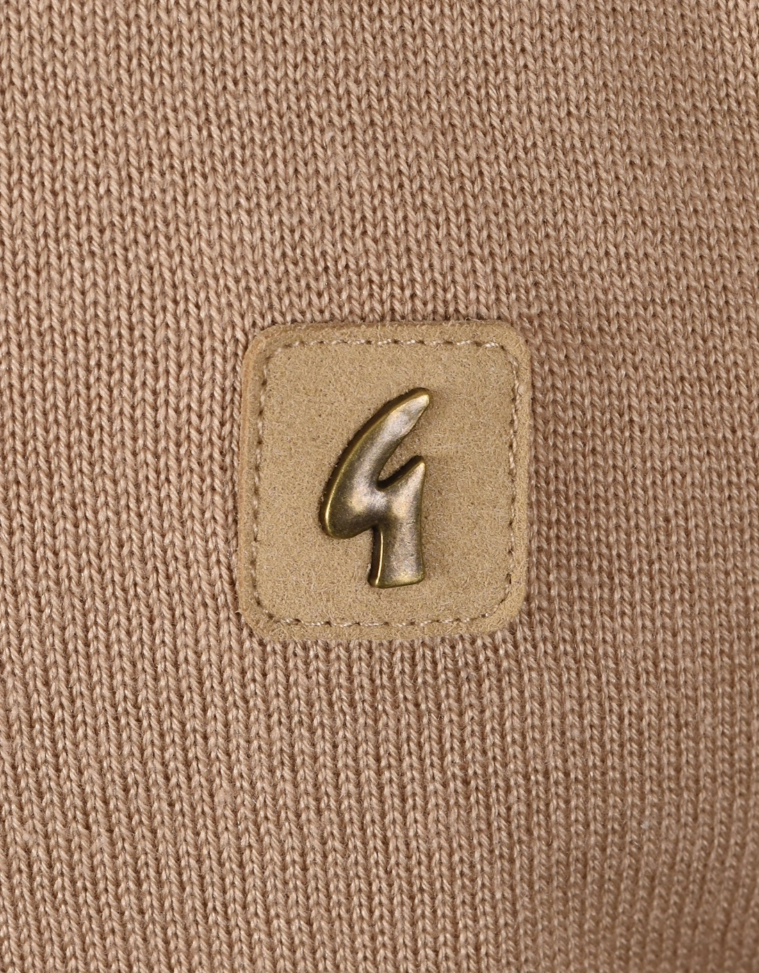 GABICCI LINEKER KNITTED POLO SHIRT SANDSTONE
