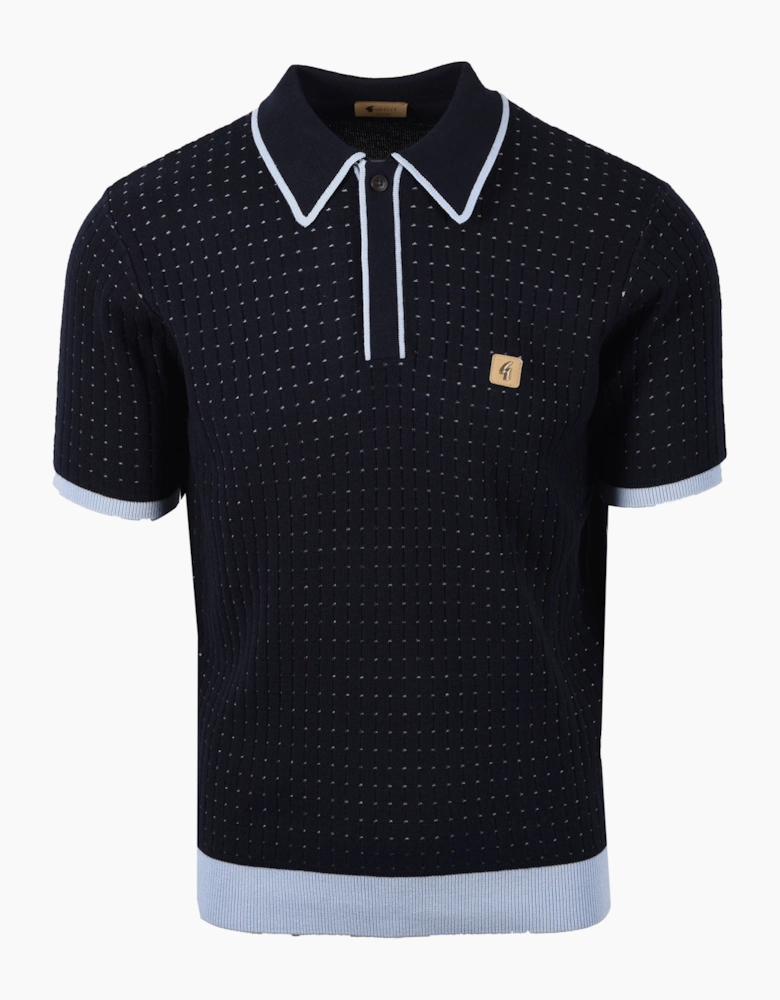 GABICCI VINTAGE OSBOURNE KNITTED POLO NAVY