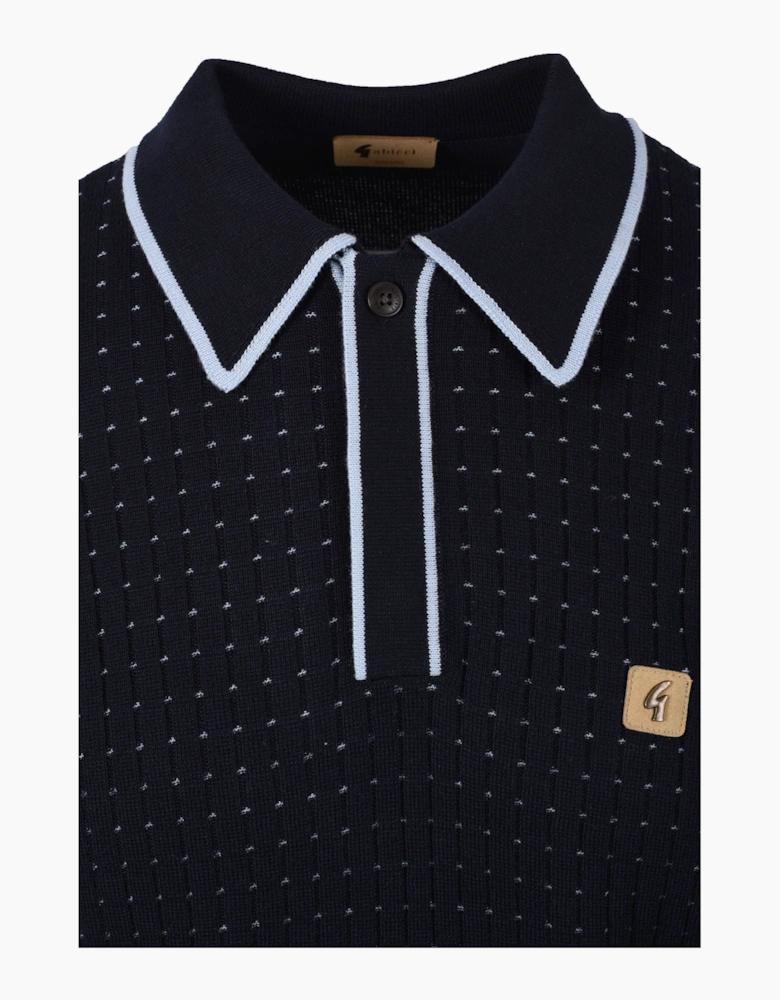 GABICCI VINTAGE OSBOURNE KNITTED POLO NAVY