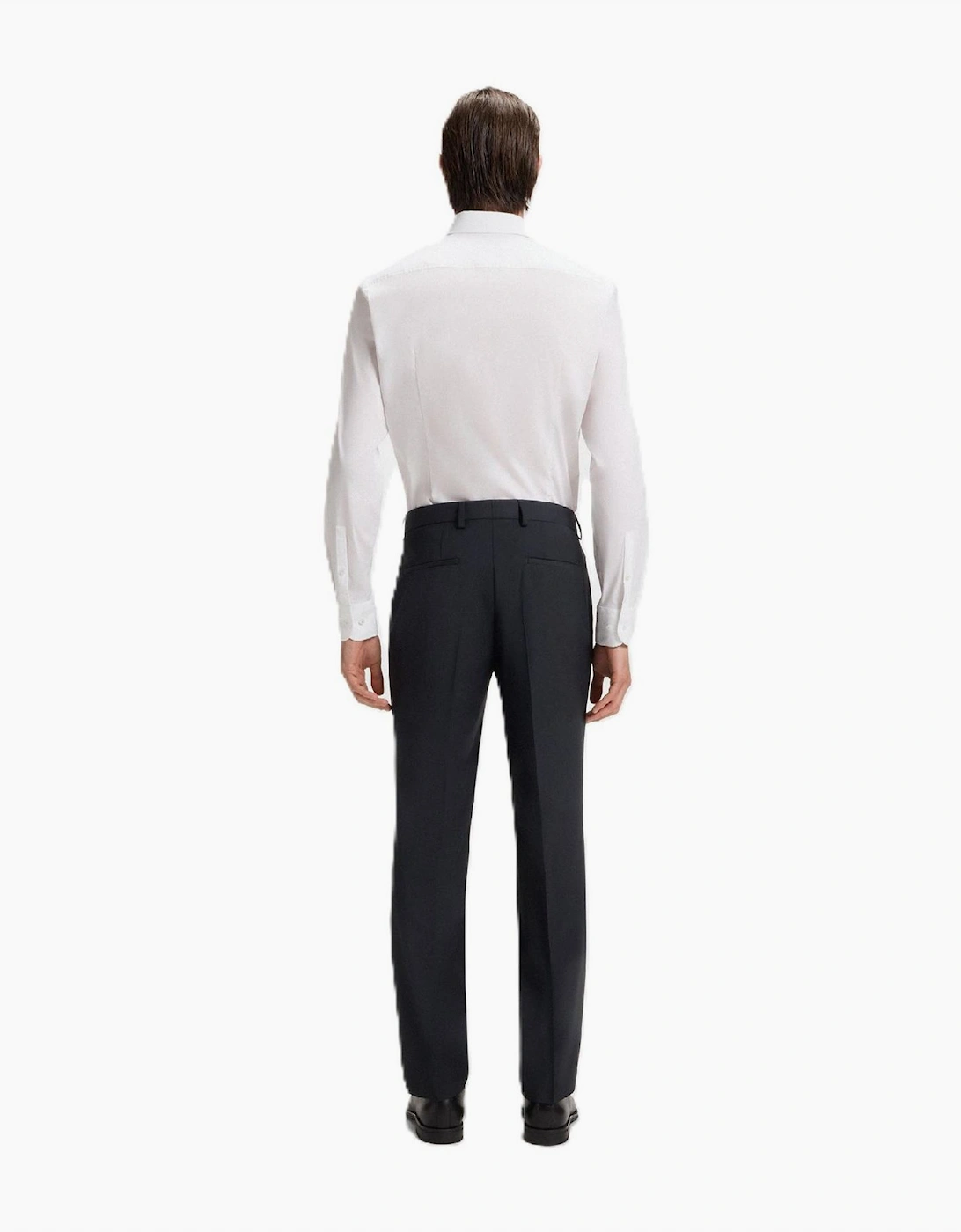 Genius Solid Patterned Straight Leg Trousers