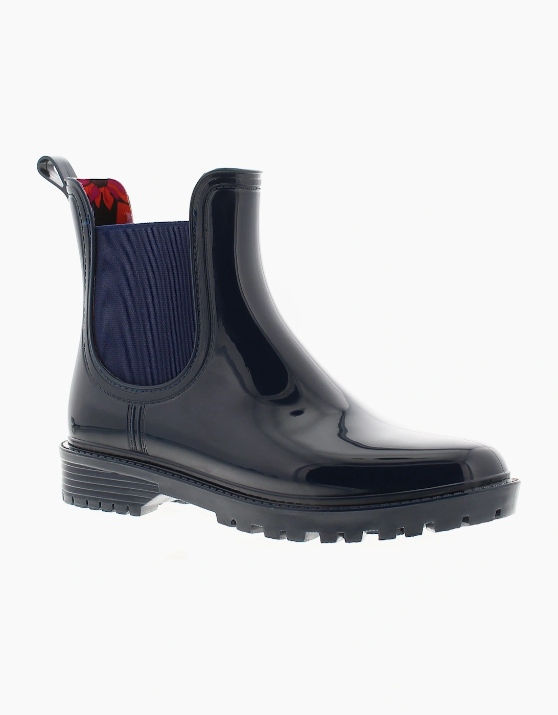 Platino Womens Ankle Wellies Splash Slip On navy UK Size