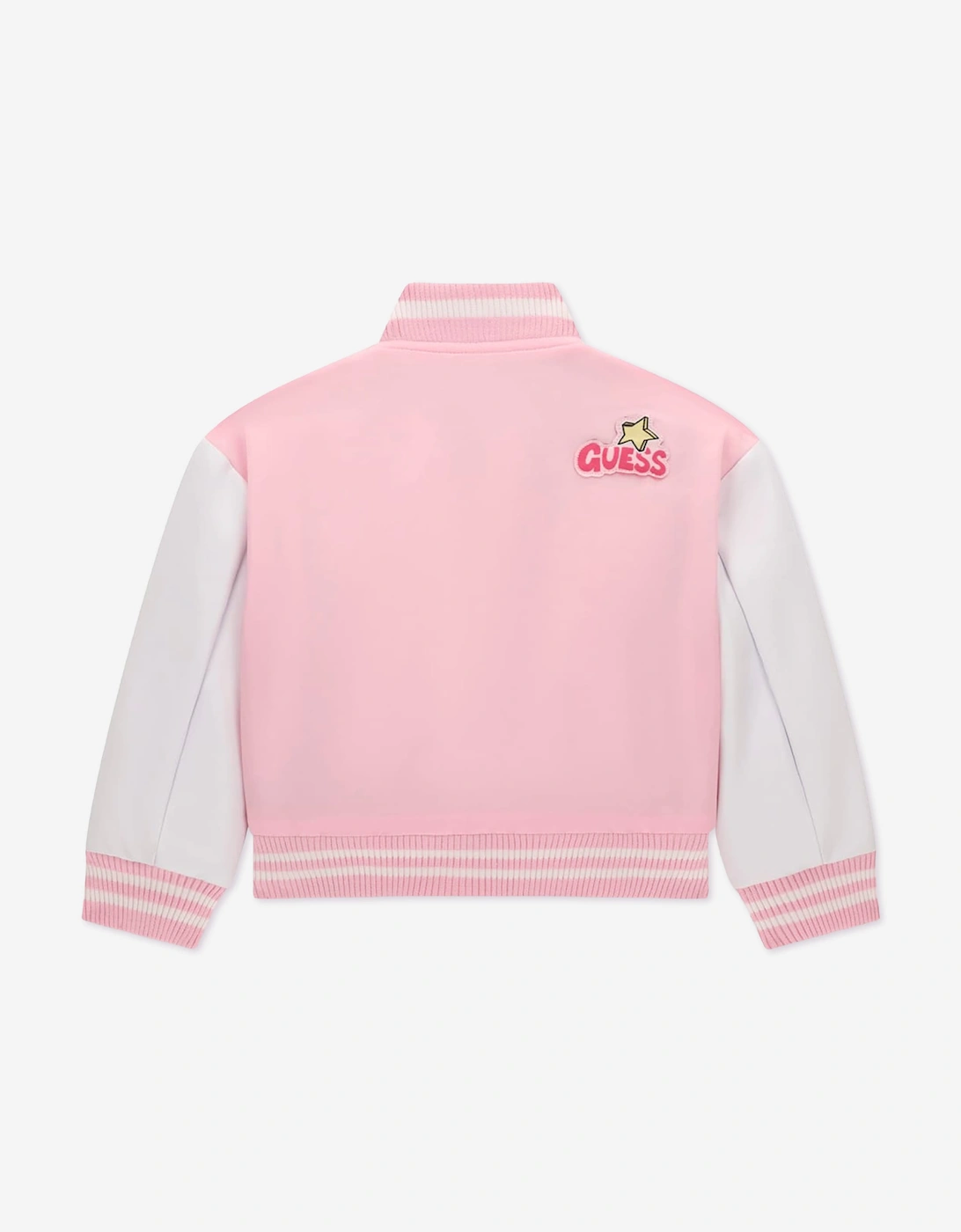 Guess Girls Oversized Padded Bomber Jacket in Pink
