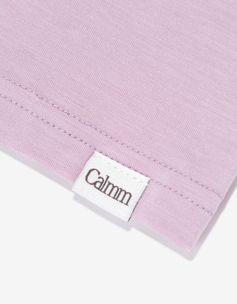 Calmm Kids Short Sleeve Loungewear in Lavender