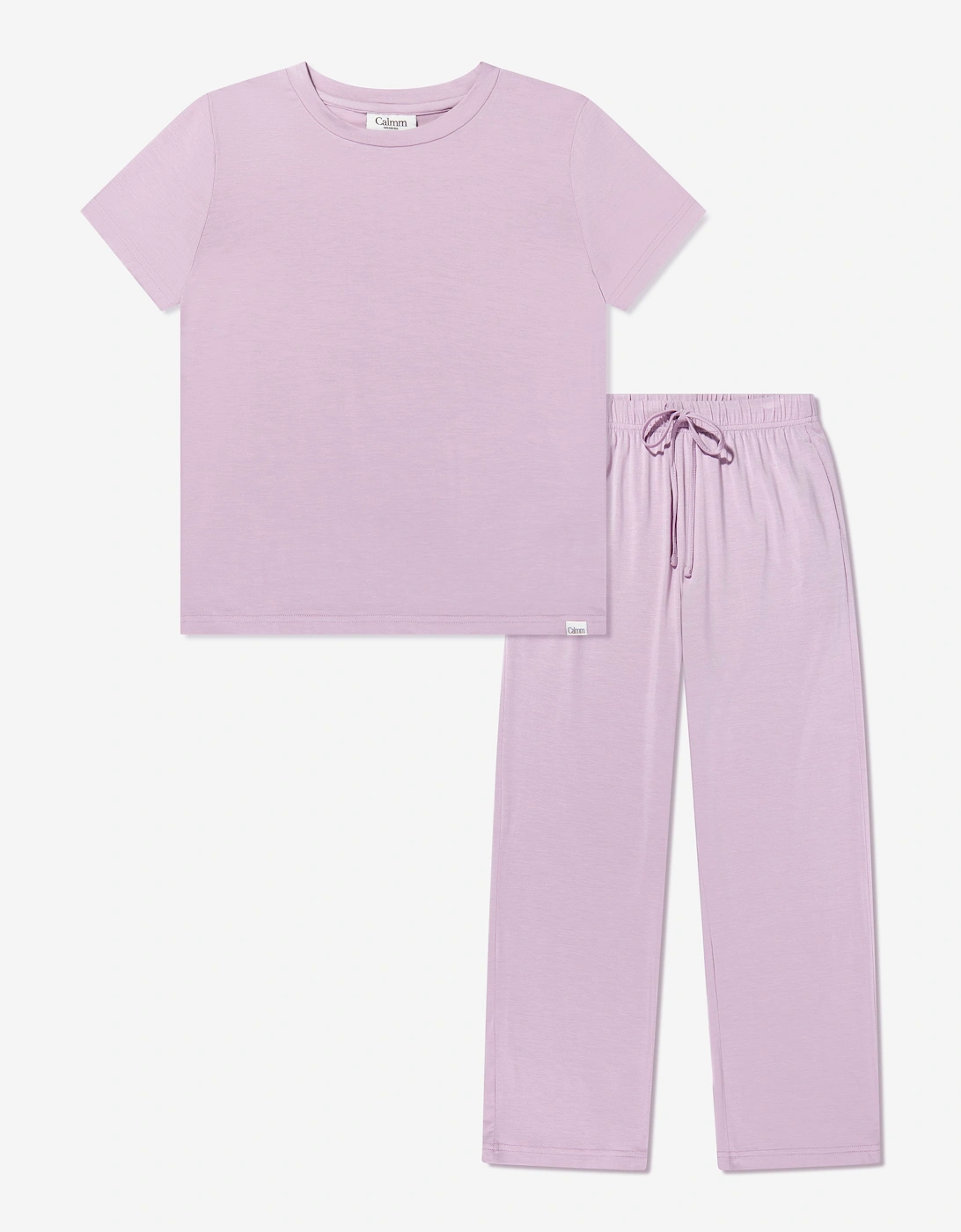Calmm Kids Short Sleeve Loungewear in Lavender