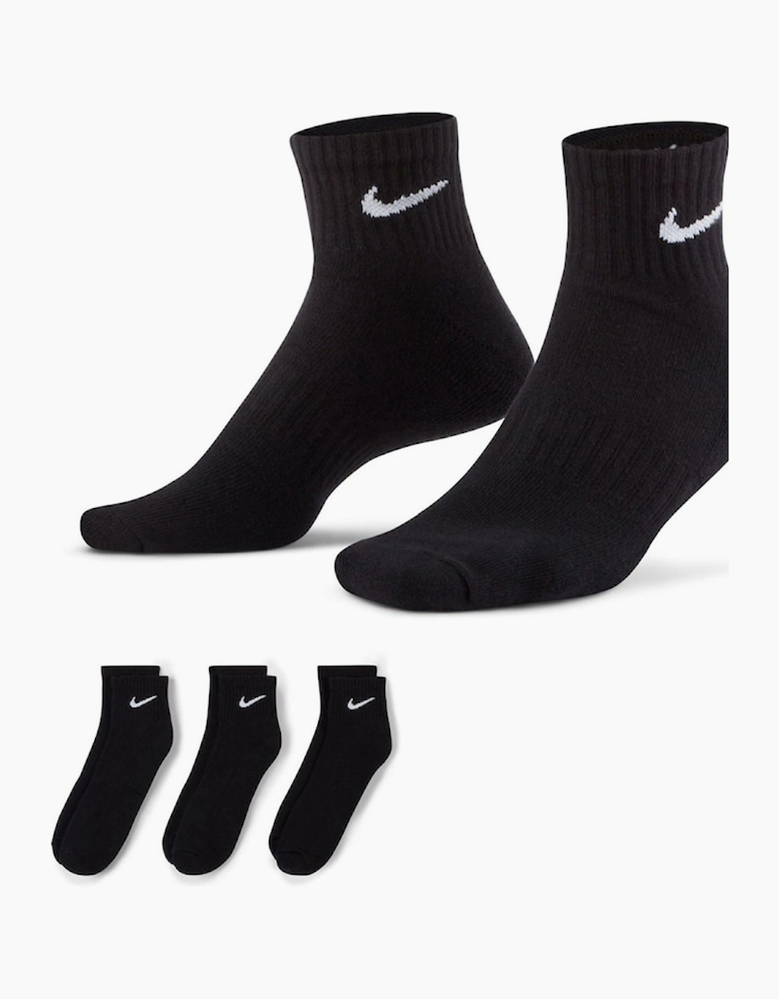 Nike Ankle Everyday Cushioned Crew Socks 3 Pack