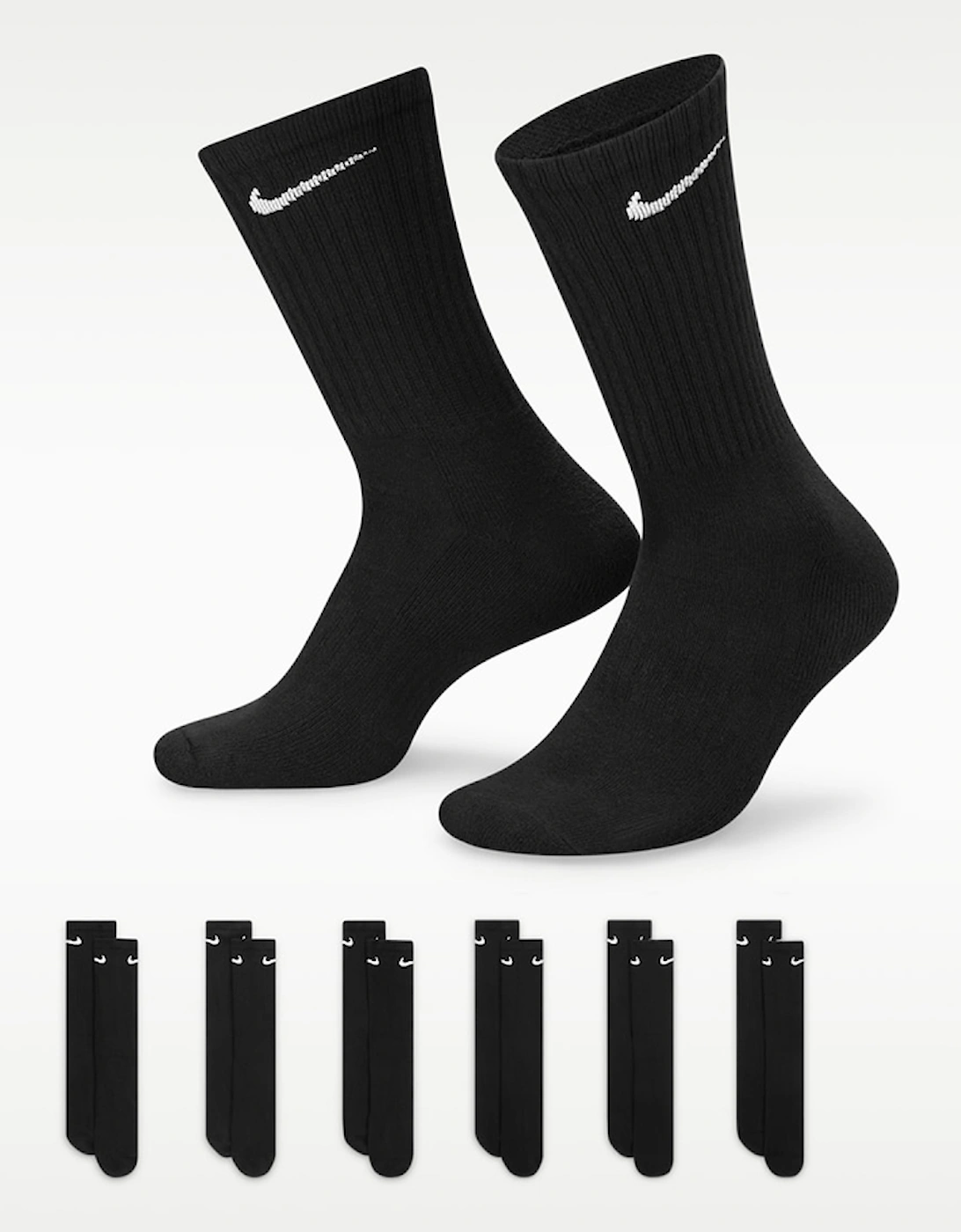 Nike Everyday Cushioned Training Crew Socks 6-Pack