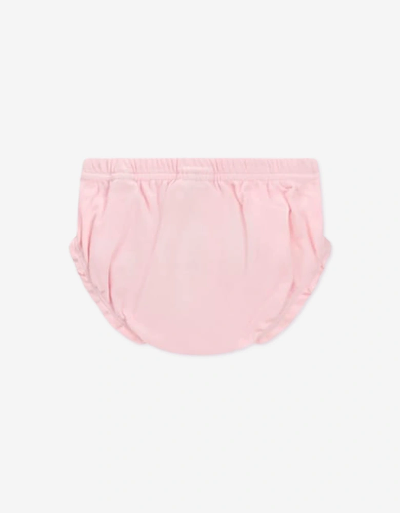Guess Baby Girls Mixed Fabric Dress in Pink