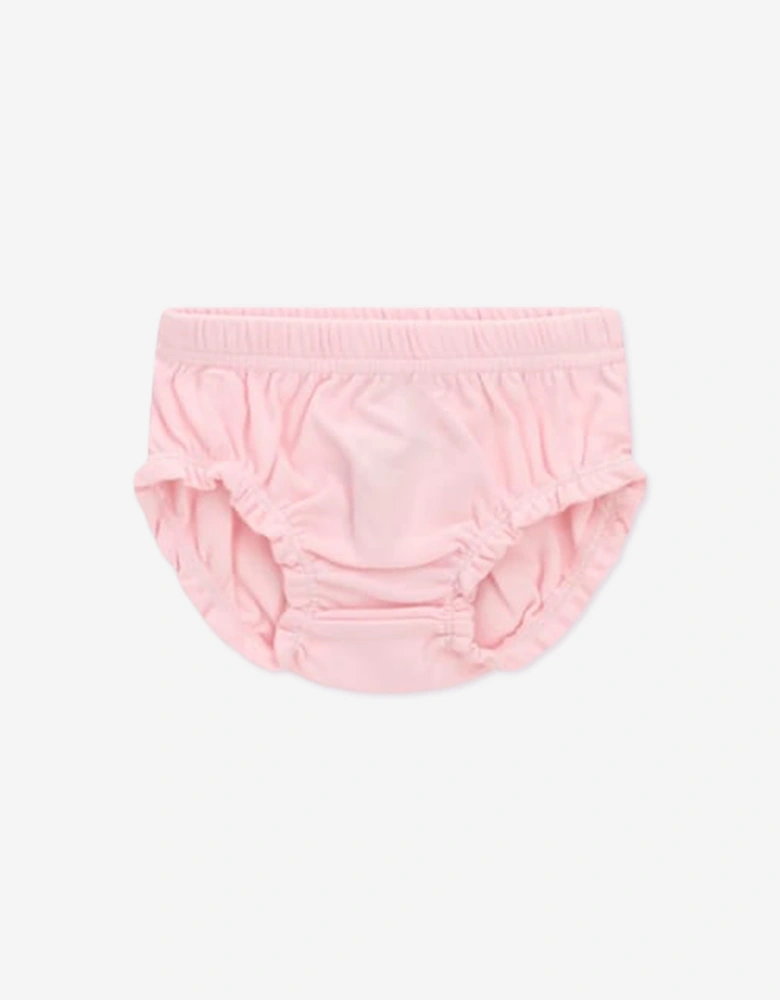 Guess Baby Girls Mixed Fabric Dress in Pink