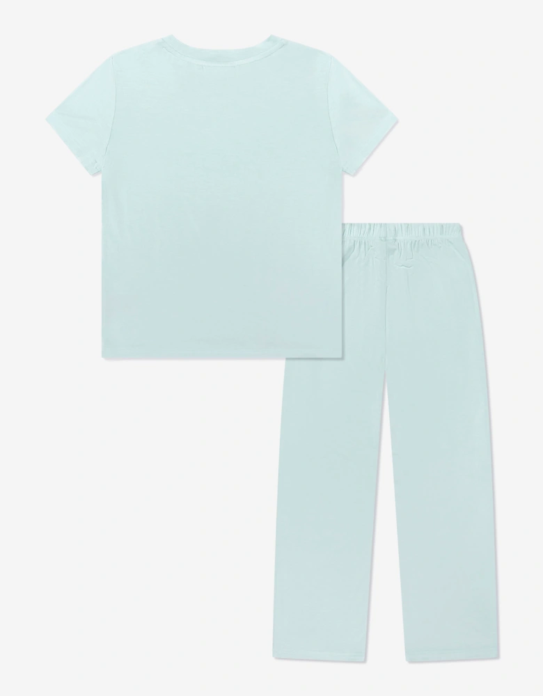 Calmm Kids Short Sleeve Loungewear in Blue