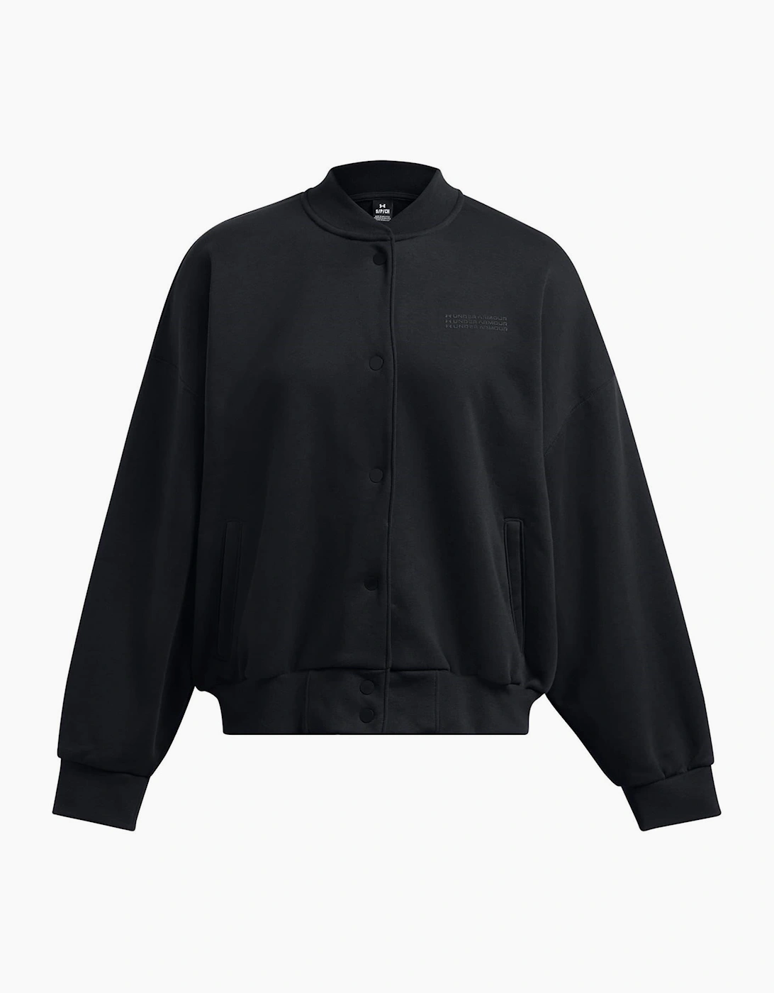 Under Armour Women's Black Lightweight Varsity Bomber Jacket - Size: 12